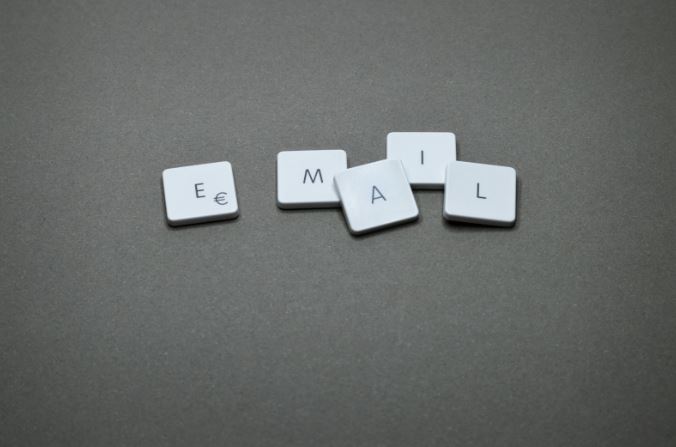 "Email" in white keys on a black background.