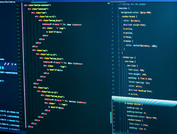 JavaScript code on computer screen demonstrating dynamic web functionality and interactive website development.