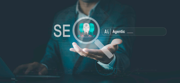 Illustration of AI-driven SEO and search optimization concepts
